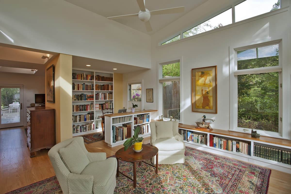 CHECA Architects PC, Living Room Study, Addition, Palisades, Washington, DC
