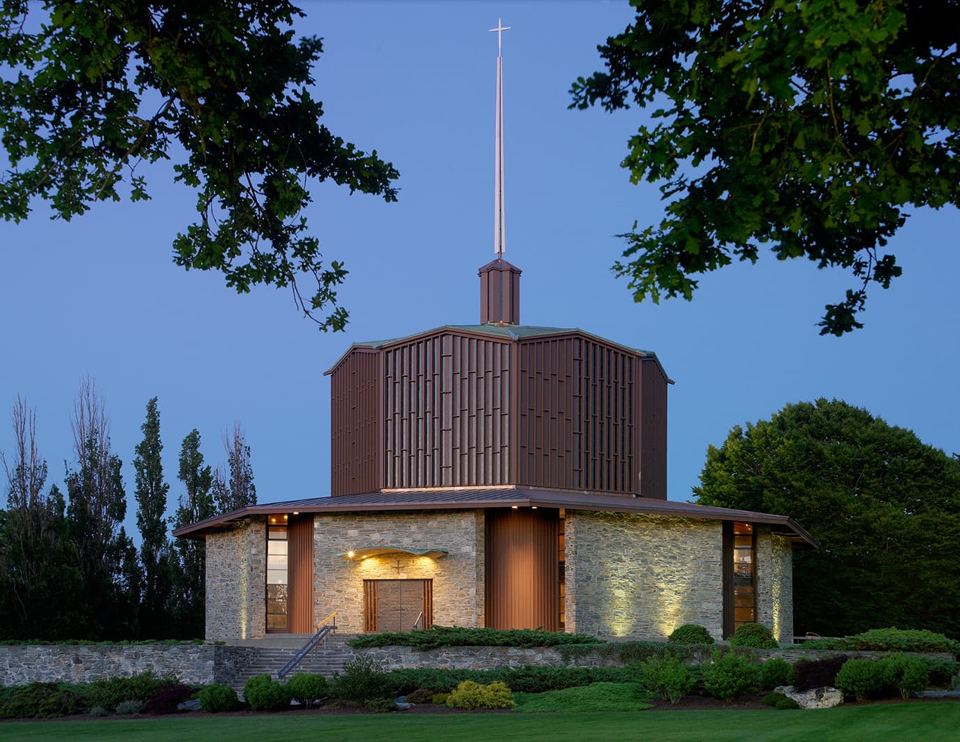 Church of St. Gregory the Great at Portsmouth Abbey Exterior