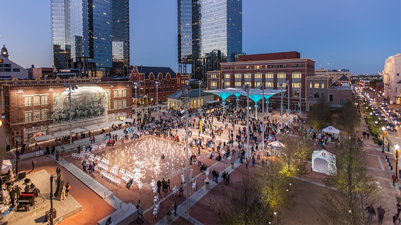 Sundance Square in Fort Worth, TX
