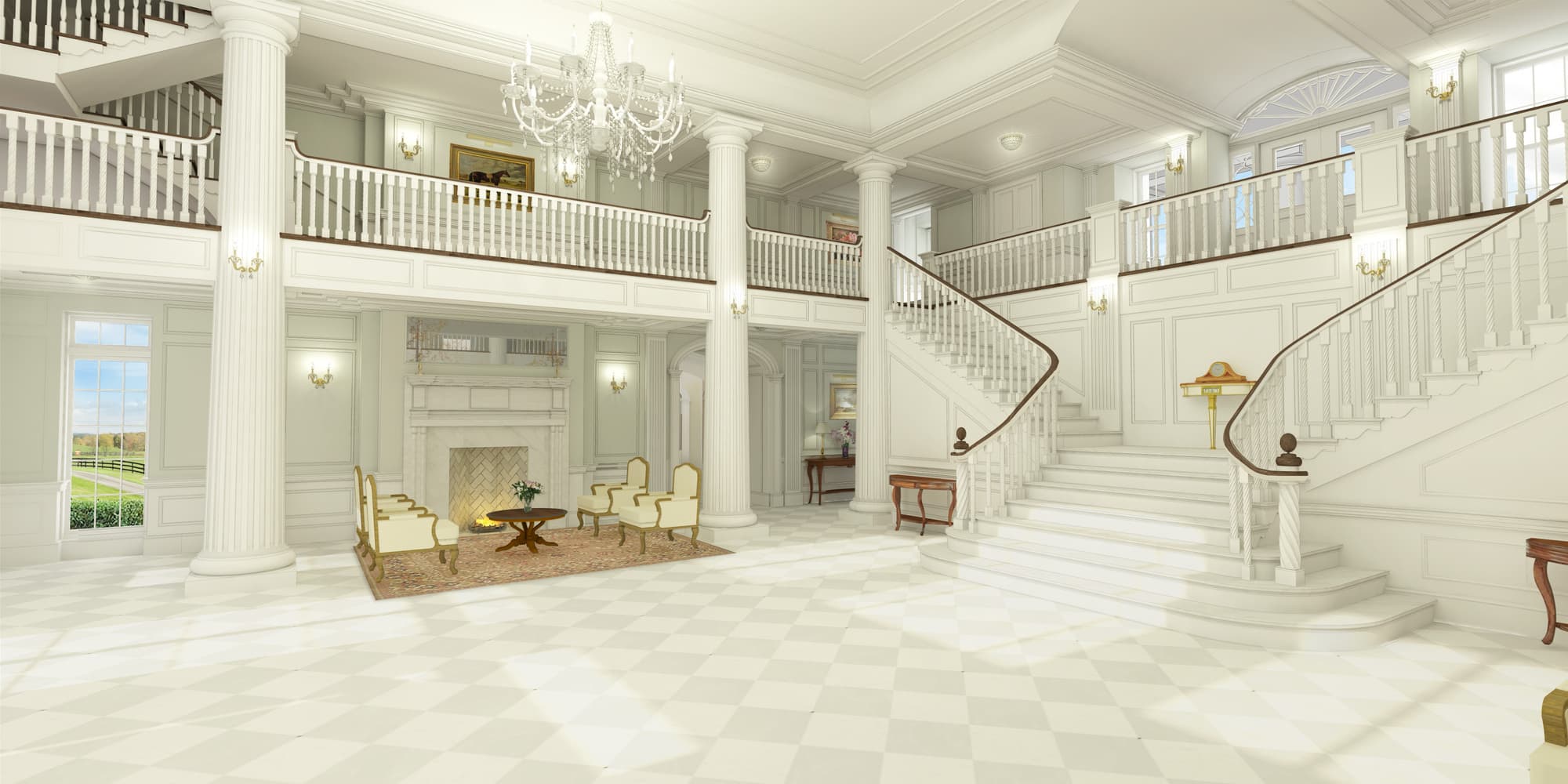 Nahra Design Group  - High Meadow Manor Foyer
