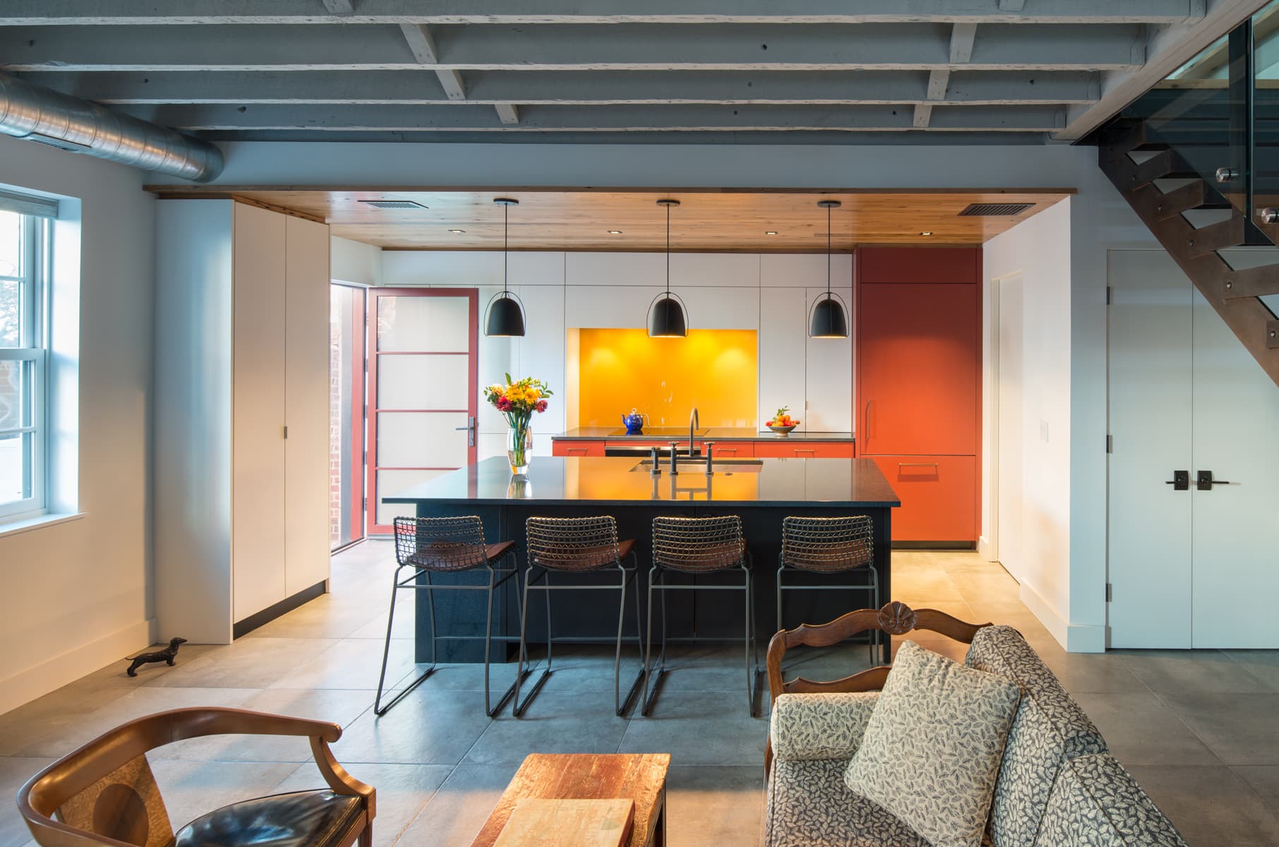 Coach House Living Room and Kitchen