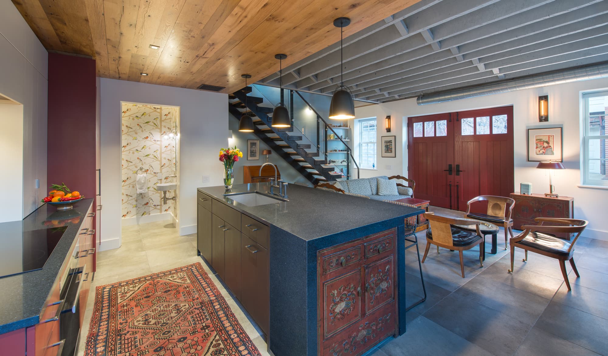 Coach House Living Room and Kitchen