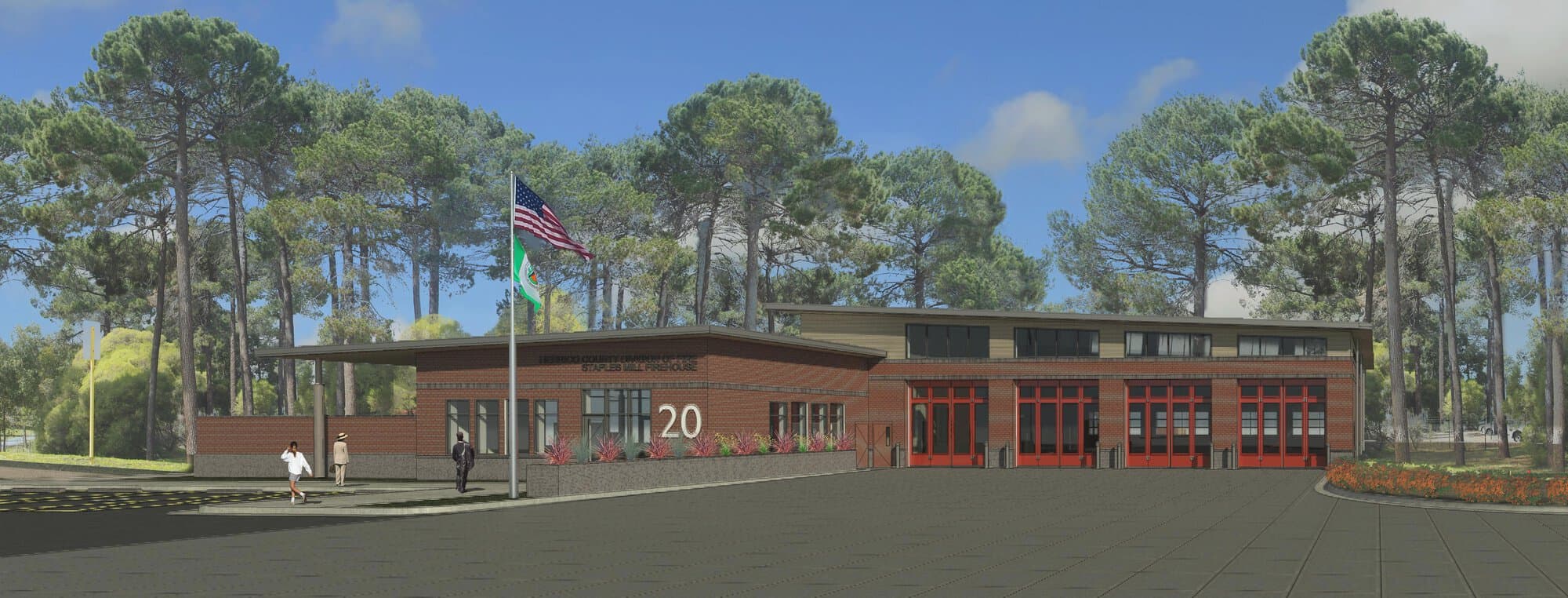 BKV Group was selected to design Fire House 20 – Staples Mill. The new station is similar to the Short Pump station but some elements will be adjusted, based on the results of a post-occupancy evaluation and survey of the firefighters. 