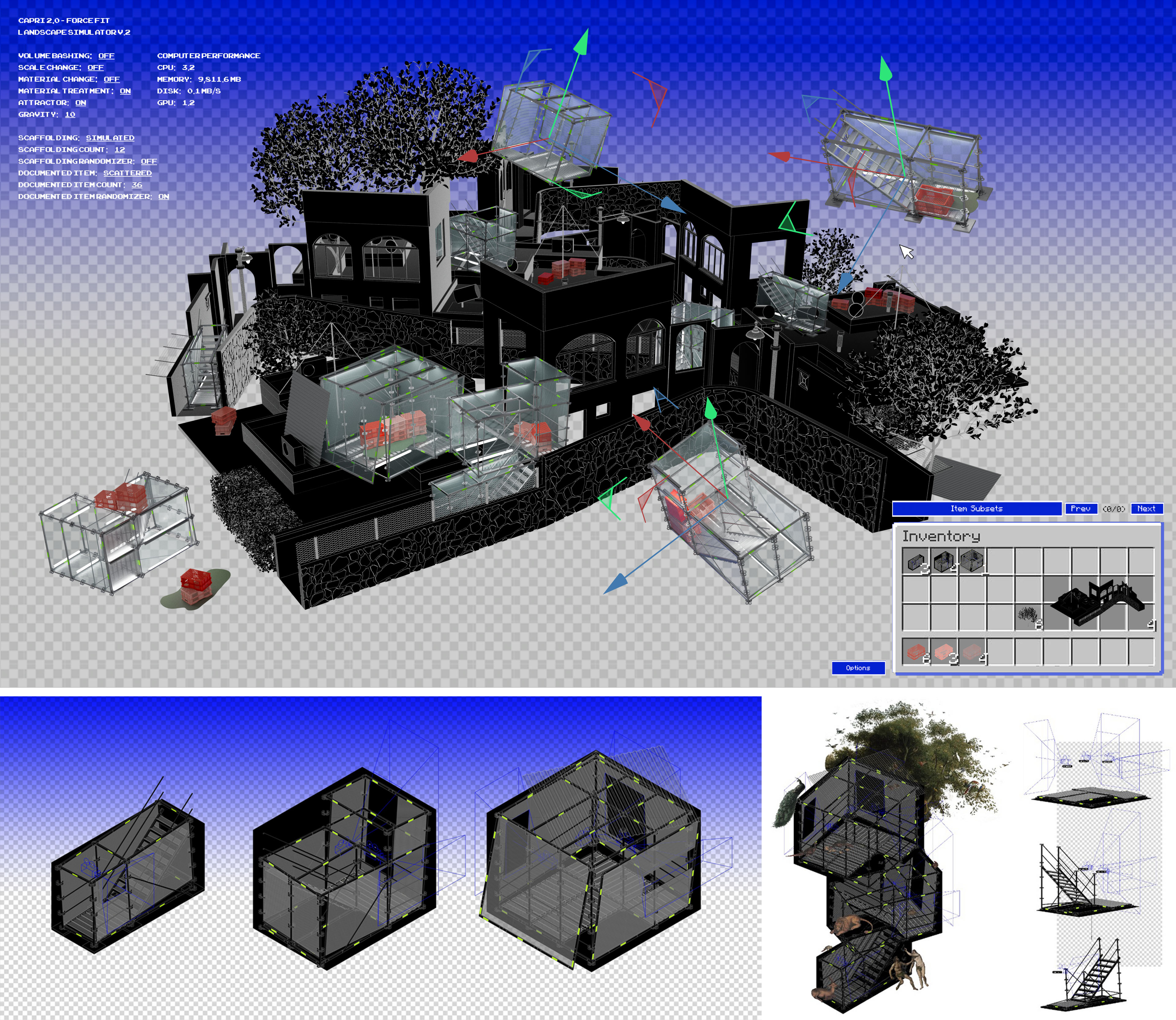 A game developed from a workshop sponsored by the City of Capri. Participants used digital simulacrum to observe and discover Capri’s Landscape, space, and cultural dynamics. Credit to Nero He