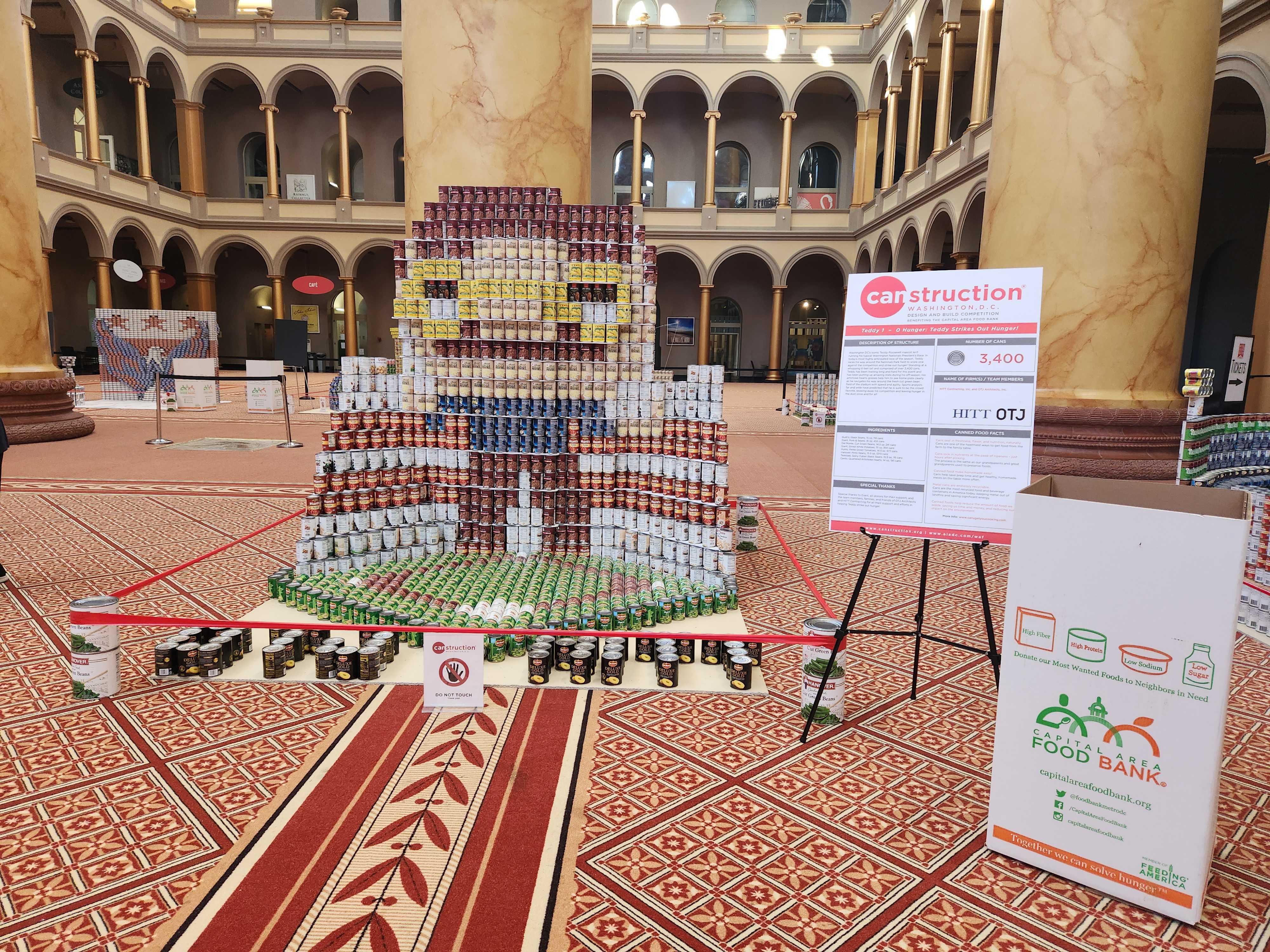 Image of canned food sculpture 