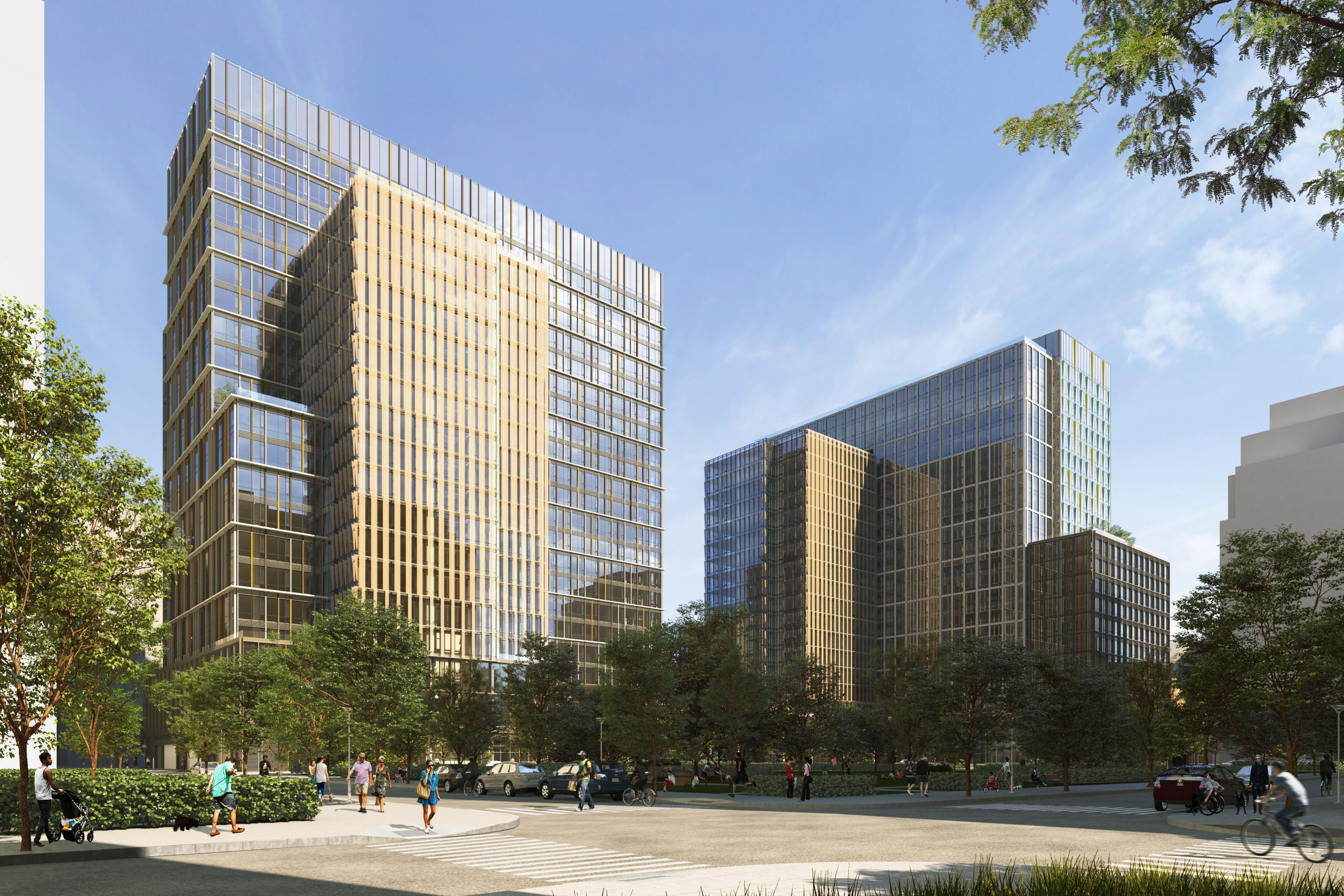 Amazon HQ2 Exterior Rendering