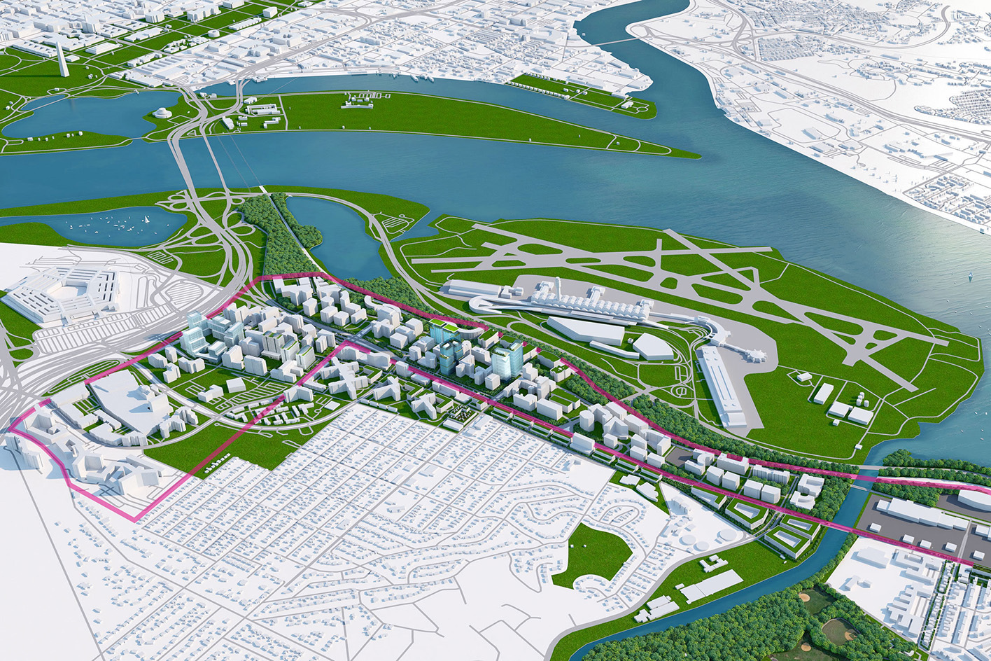 National Landing aerial rendering
