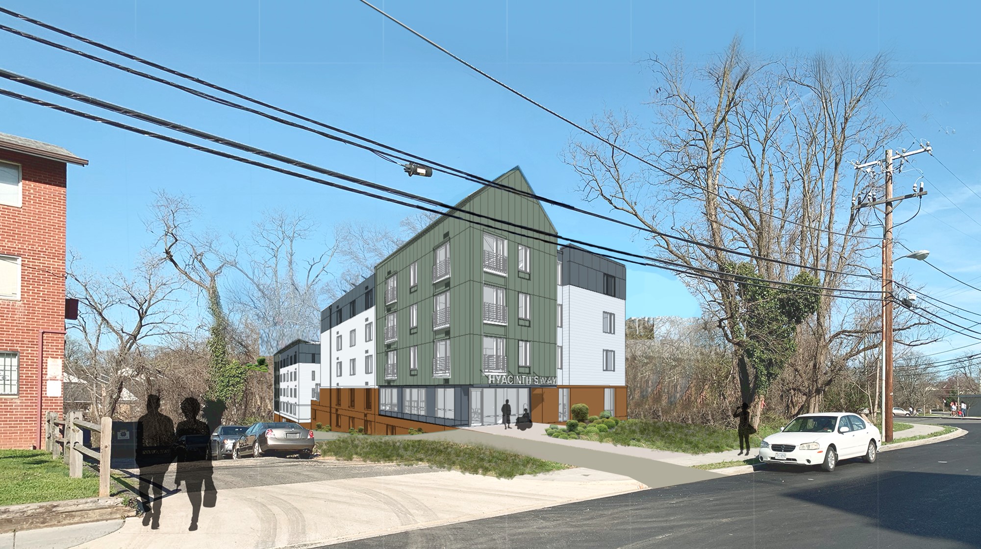 Quinn Evans - Hyacinth's Way Rendering Rendering of planned Hyacinth's Way project