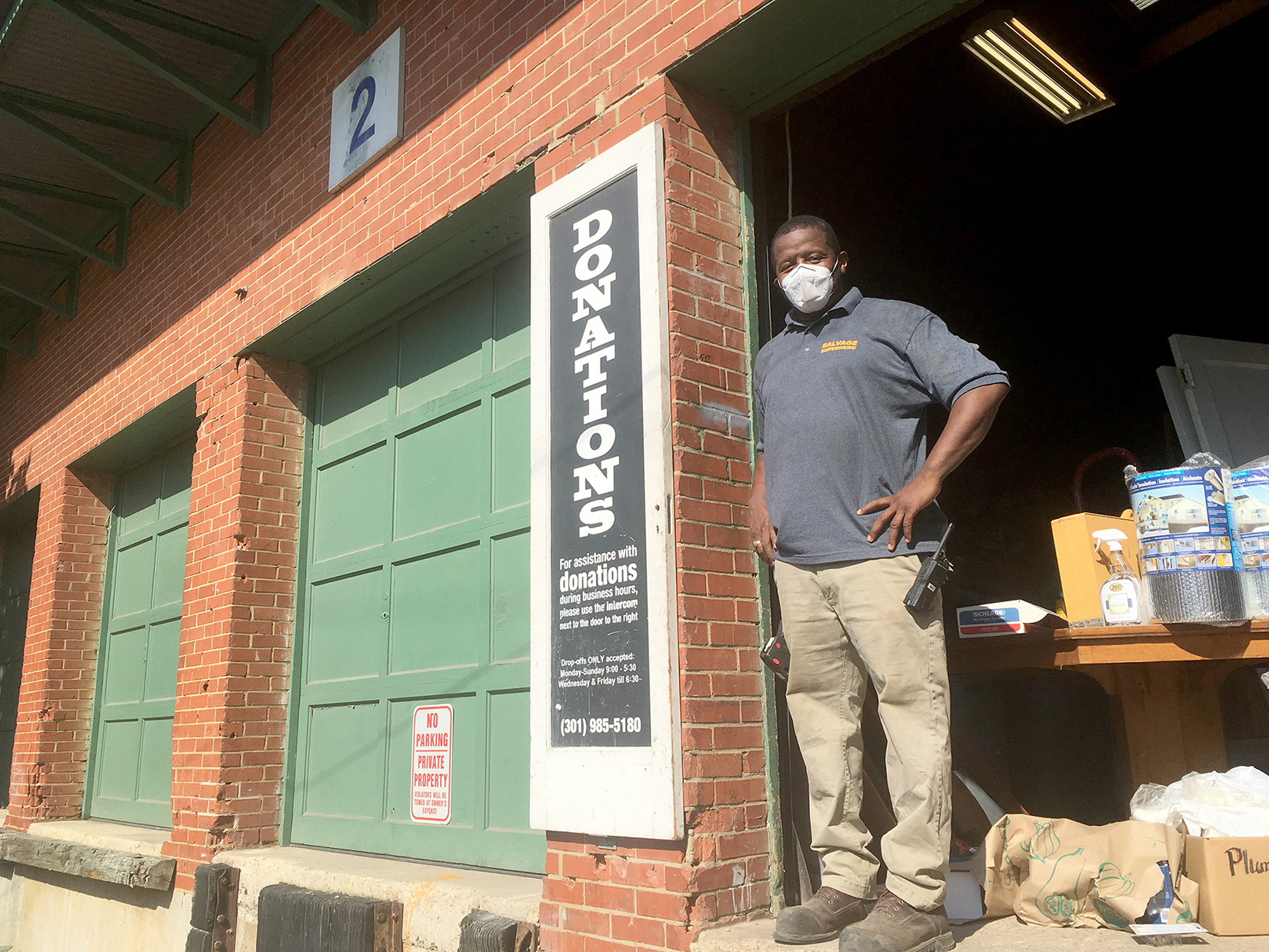 Image courtesy of Community Forklift Image of man standing at loading dock