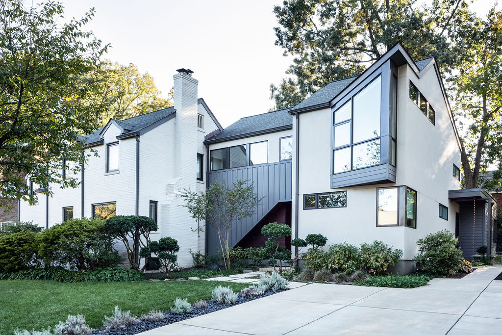 Contemporary Home for Three Generations - Front exterior of the home