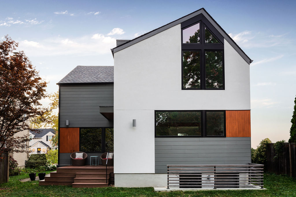 Modern Twist on a Traditional Home - Back exterior of the home