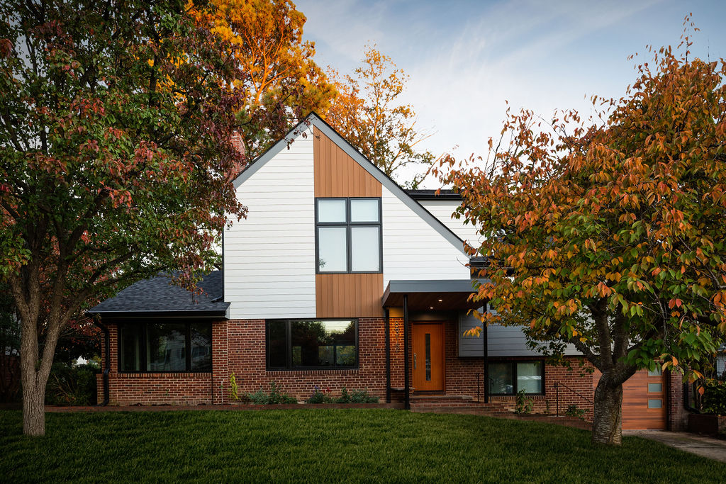 Split-Level with Modern Pop-up - Front exterior of the home