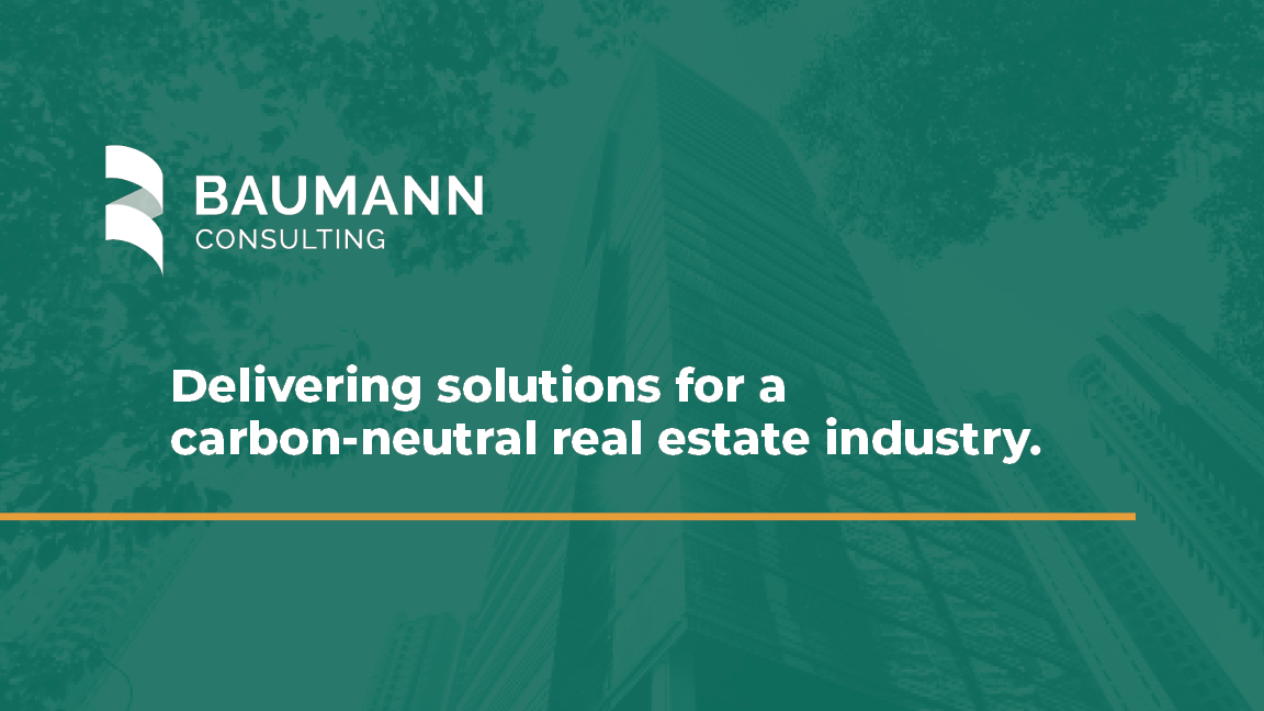 Baumann Consulting delivers solutions for a carbon-neutral industry.