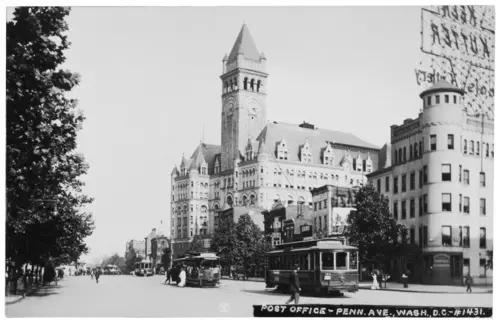 “Post Office – Pennsylvania Avenue, Washington, D.C.” Willard R. Ross Postcard Collection, Courtesy DC Public Library, Washingtoniana Division