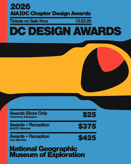The info flyer for the DC Design Awards showing the pricing of the different ticketing tiers
